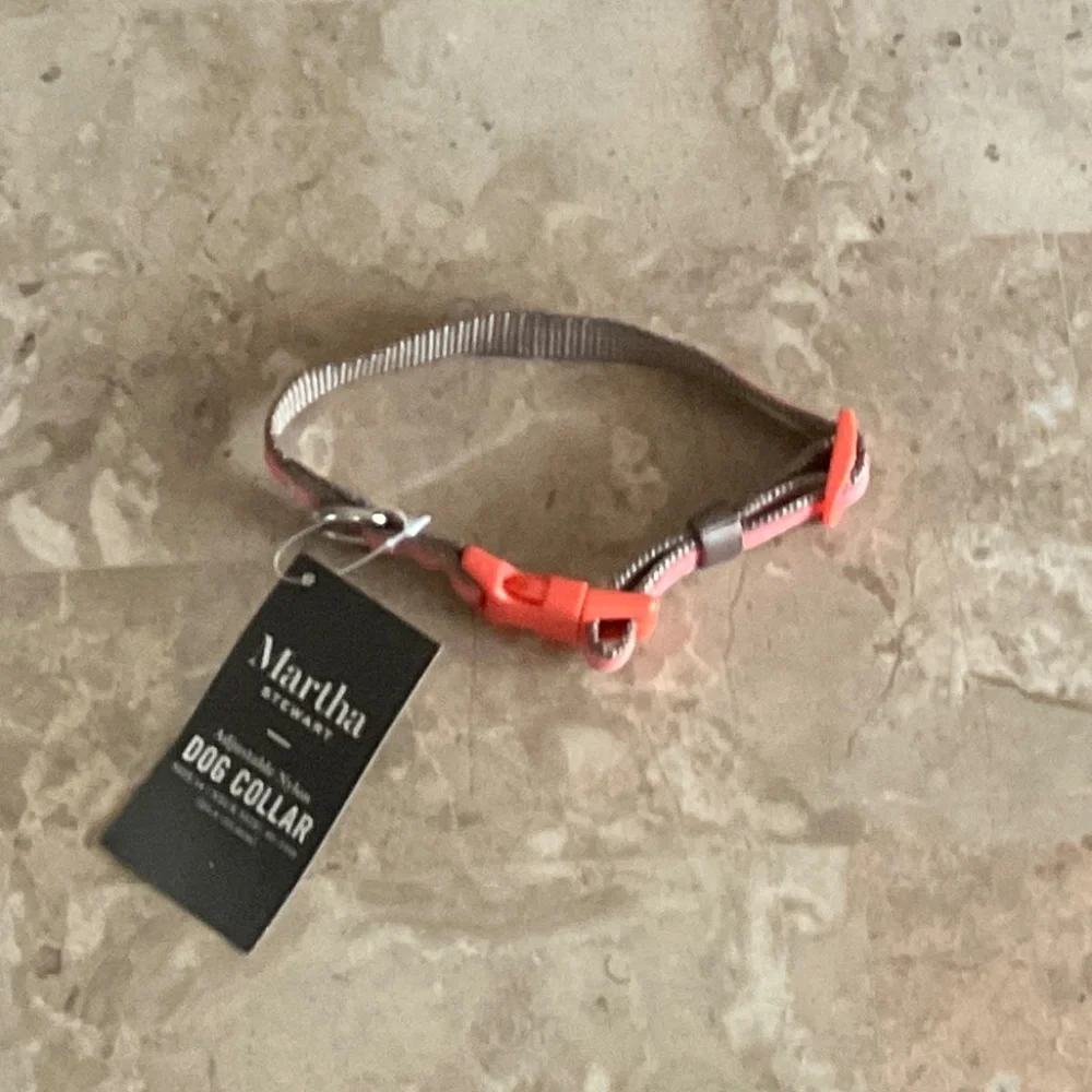 MARTHA STEWART Adjustable Dog Collar Size 14 10”-14”